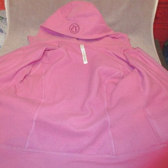 Lululemon Womens Scuba Hoodie Size 8 Jacket Raspberry Full Zip Soft Fleece Gorp - Picture 6 of 10